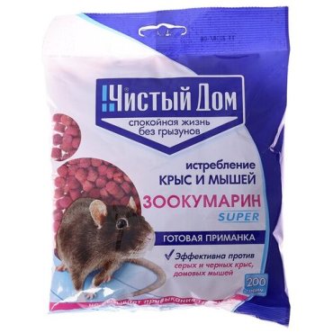 Зерна от грызунов ЧИСТЫЙ ДОМ Форэт 200гр