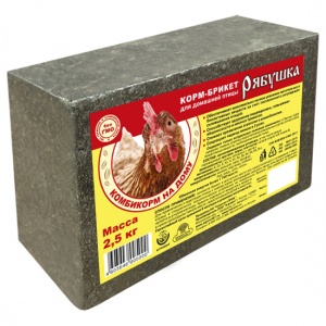 Комбикорм РЯБУШКА д/дом. птицы брикет 2,5кг