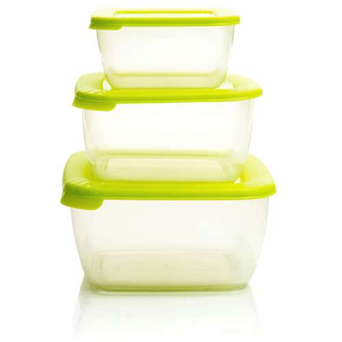 Контейнер д/продуктов 0,23+0,5+09л квадрат 808932