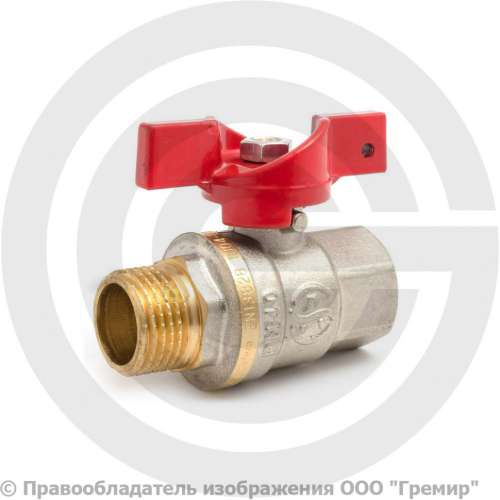 Кран шаровой (15) 1/2" ВР/ВР бабочка (60)