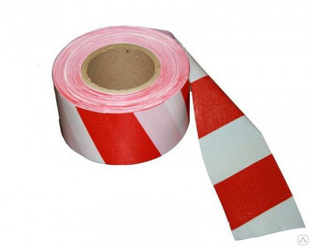 Лента для ограждения 50х200 красно-белая 9020001   49-7-200