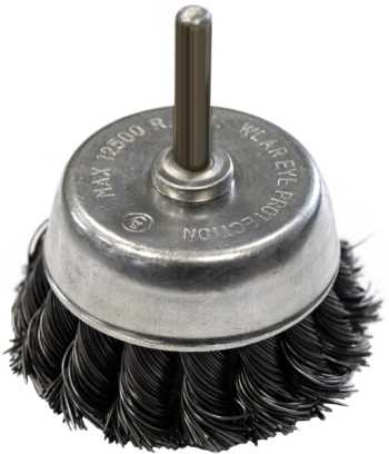 Набор щеток крацовок для дрели 5 предм "Плоские" 50,75мм+"Чашки"25,50,75 мм, латунированных, Pobedit