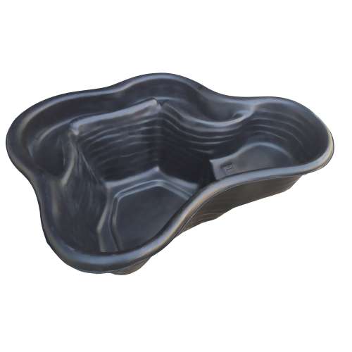 Пруд садовый декор. пластик 110л черный (1100х850х450мм)