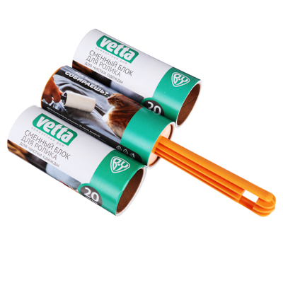 Ролик для одежды запасные блоки 50слоев 2шт Рыжий кот