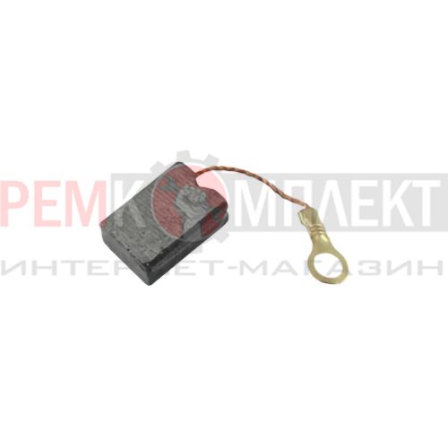 Щетка эл. №497 8х14х20 поводок, клемма, флажок, отверстие 5,5мм КАЛИБР