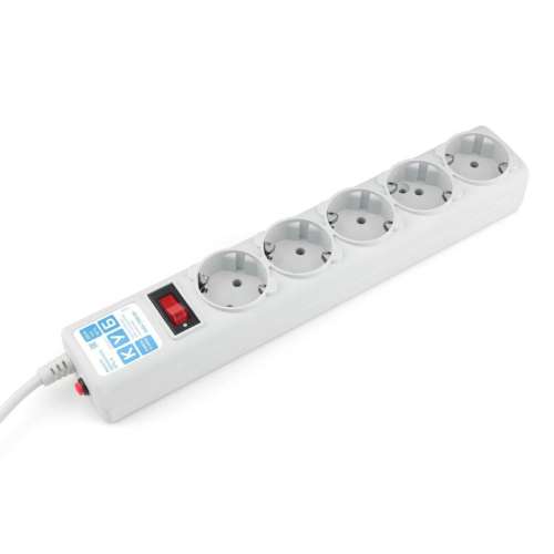 Сетевой фильтр 5*5м с з/к Power Cube 2200Вт(белый)