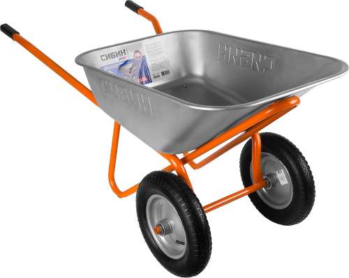 Тачка строительная СИБИН 110л двухкол. грузпод. 200кг