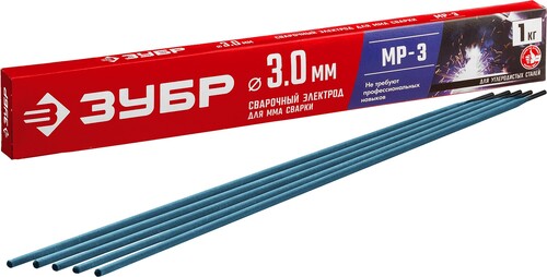 Электроды ЗУБР МР-3 3.0х350мм (1кг) 40011-3.0