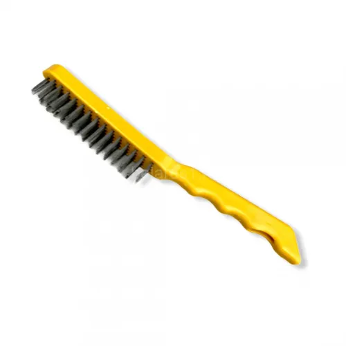 Щетка 4-рядная с пластик. ручкой, желтая