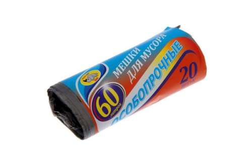 Мешок д/мусора 60л (20шт) "Особо прочные" Мультипласт