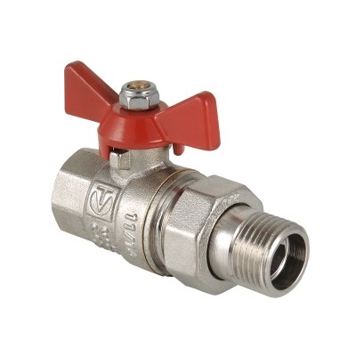 Кран шаровый с полусгоном 1/2" Вн-Нр баб. 