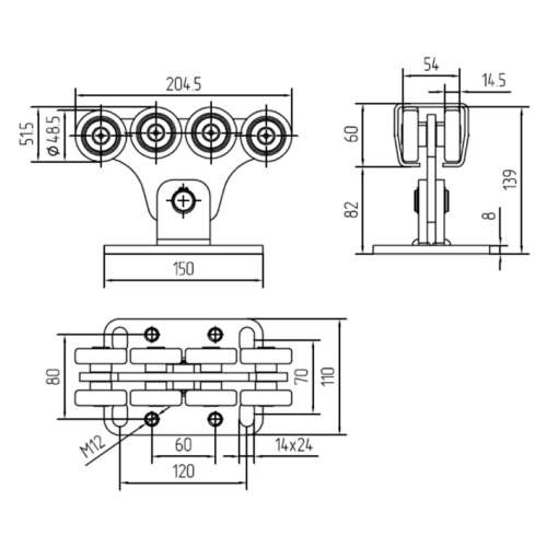 Парник 3 места 44*22*6,5 (дно+крышка)