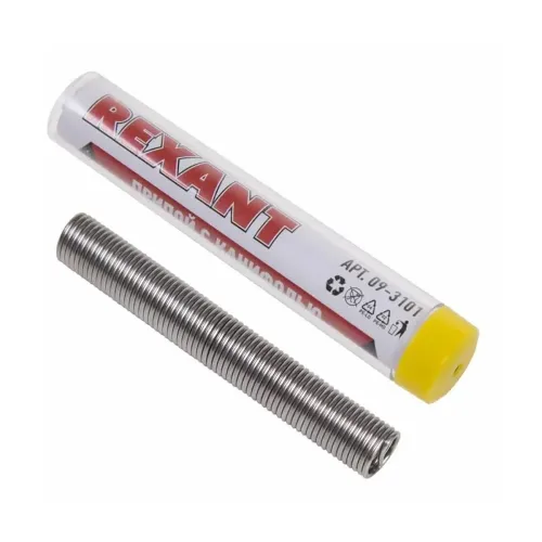 Припой с канифолью 10гр 1,0мм Rexant 09-3101