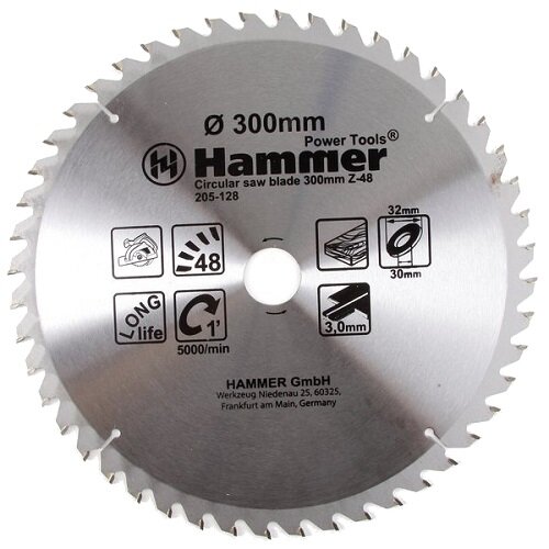 Диск пильный по дереву HAMMER 205-111 CSB WD 190*24*30/20/16