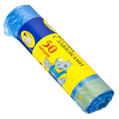 Мешок д/мусора 50л (10шт) с завязками Мультипласт