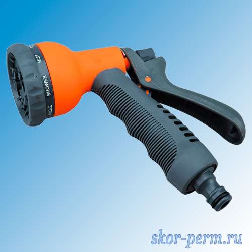 Душ-пистолет 1/2х3/4 с фиксатором и штуцером "Жук" О0334