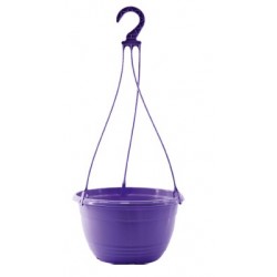 Кашпо подвесное Глория с поддоном 3,3л лаванда (без подвесок)