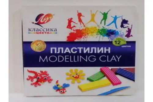 Пластилин 12 цветов 239-046