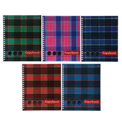 Тетрадь общая 80л. на спирали, в клетку "Шотландка" 7-80-046
