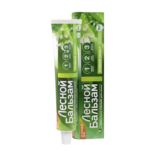 Зубная паста Лесной бальзам Алоэ и Белый чай, Кора дуба 75мл