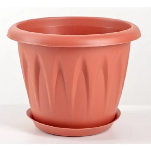 Горшок Венеция с поддоном 5,5л терракот 