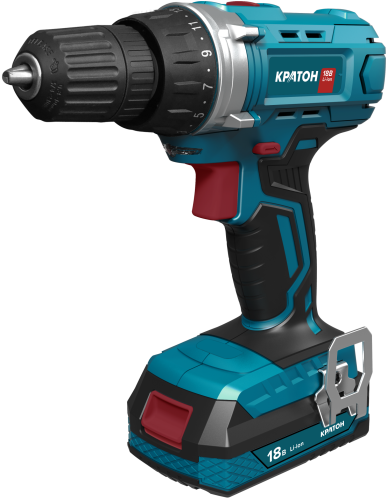 Дрель-шуруповерт акк.  КРАТОН CD18-OFA SET (АКБ 2,0А; ЗУ + кейс)