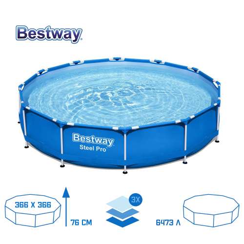 Бассейн карскасный Steel Pro 400*211*81 Bestway 56405